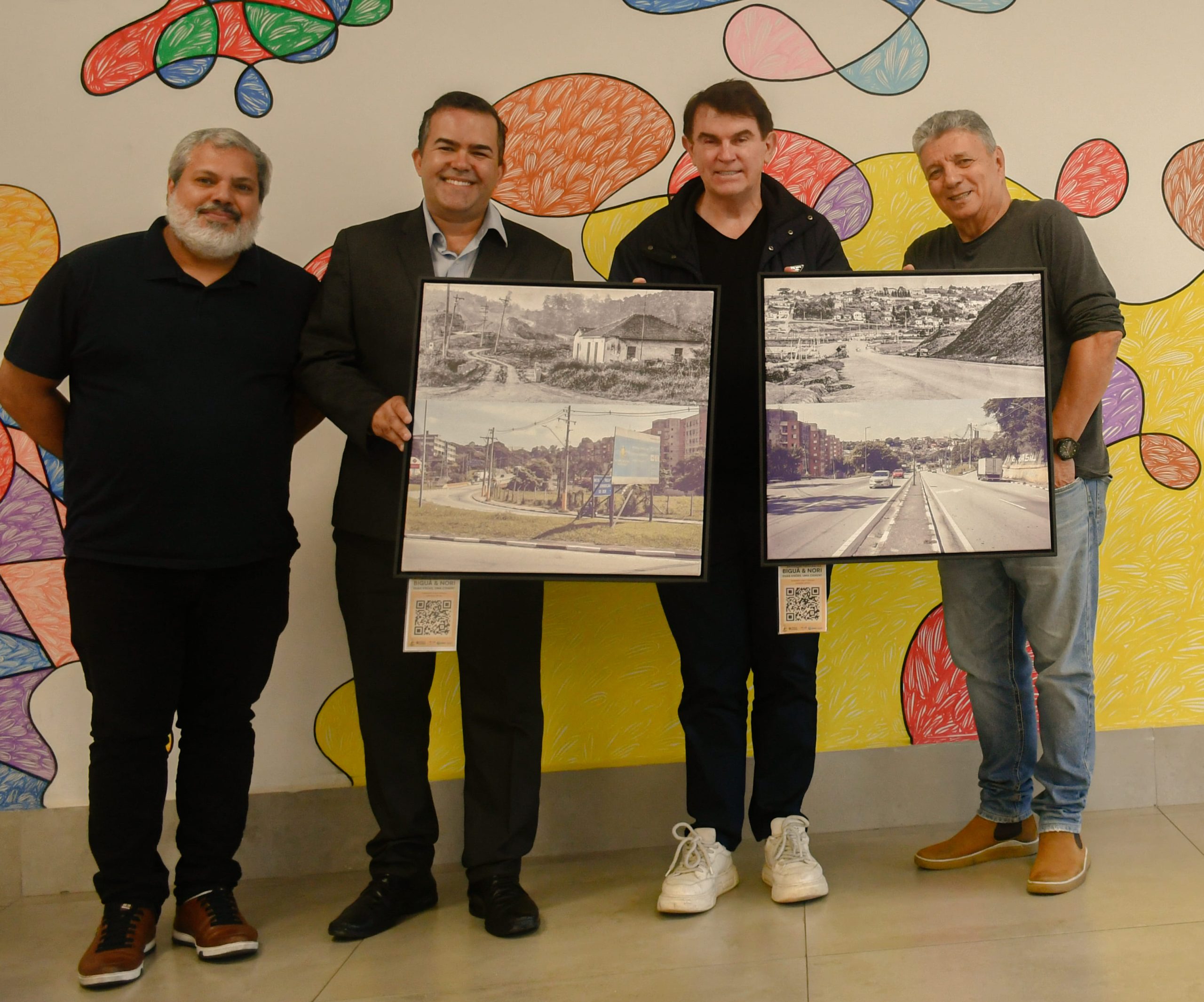 Entrega de quadro ..Colli, Segantine, Donato e Nori.