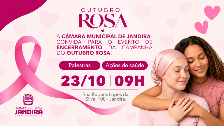 Convite: evento de encerramento da campanha “Outubro Rosa”